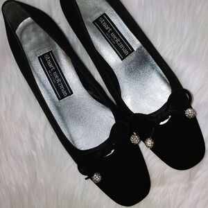 Vintage Stuart Weitzman Bow Block Heel 8W